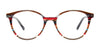 EasyClip EC709 Eyeglasses with Clip-on Sunglasses | Size 51 / Blue & Multicolor Stripes