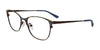 EasyClip EC710 Eyeglasses with Clip-on Sunglasses | Size 54 / Copper & Muticolor Stripes