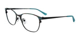 EasyClip EC710 Eyeglasses with Clip-on Sunglasses Black & Multicolor Stripes