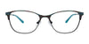 EasyClip EC710 Eyeglasses with Clip-on Sunglasses | Size 54 / Black & Multicolor Stripes