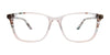 EasyClip EC711 Eyeglasses with Clip-on Sunglasses | Size 54 / Light Pink & Multicolor