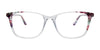 EasyClip EC711 Eyeglasses with Clip-on Sunglasses | Size 54 / Light Pink & Multicolor