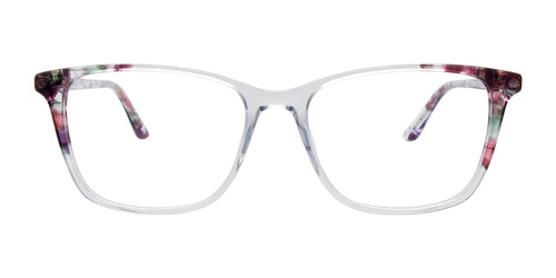 EasyClip EC711 Eyeglasses with Clip-on Sunglasses / Size 54 / Light Pink & Multicolor