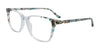 EasyClip EC711 Eyeglasses with Clip-on Sunglasses | Size 54 / Teal & Multicolor