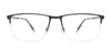 EasyClip EC712 Eyeglasses with Clip-on Sunglasses | Size 55 / Matt Black