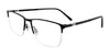 EasyClip EC712 Eyeglasses with Clip-on Sunglasses | Size 55 / Matt Black