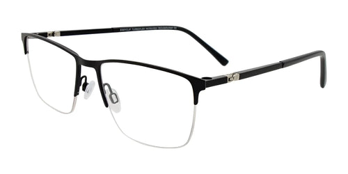 EasyClip EC712 Eyeglasses with Clip-on Sunglasses / Size 55 / Matt Black