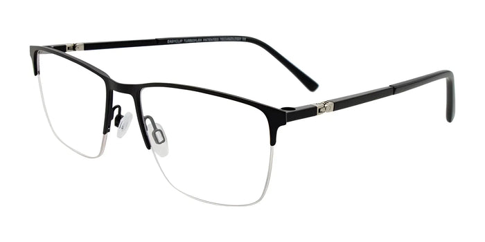EasyClip EC712 Eyeglasses with Clip-on Sunglasses | Size 55 / Matt Black