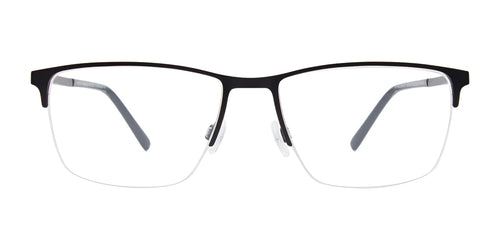 EasyClip EC712 Eyeglasses with Clip-on Sunglasses / Size 55 / Matt Black