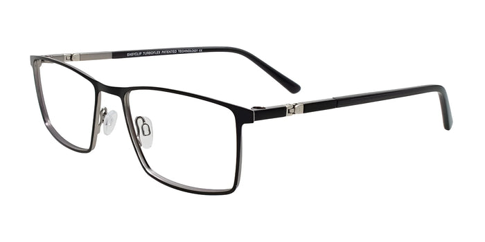 EasyClip EC715 Eyeglasses | Size 55 / Black & Steel