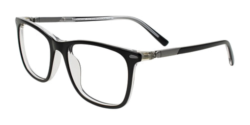 EasyClip EC722 Eyeglasses / Size 47 / Black On Crystal