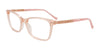 EasyClip EC723 Eyeglasses with Clip-on Sunglasses | Size 53 / Peach Transparent