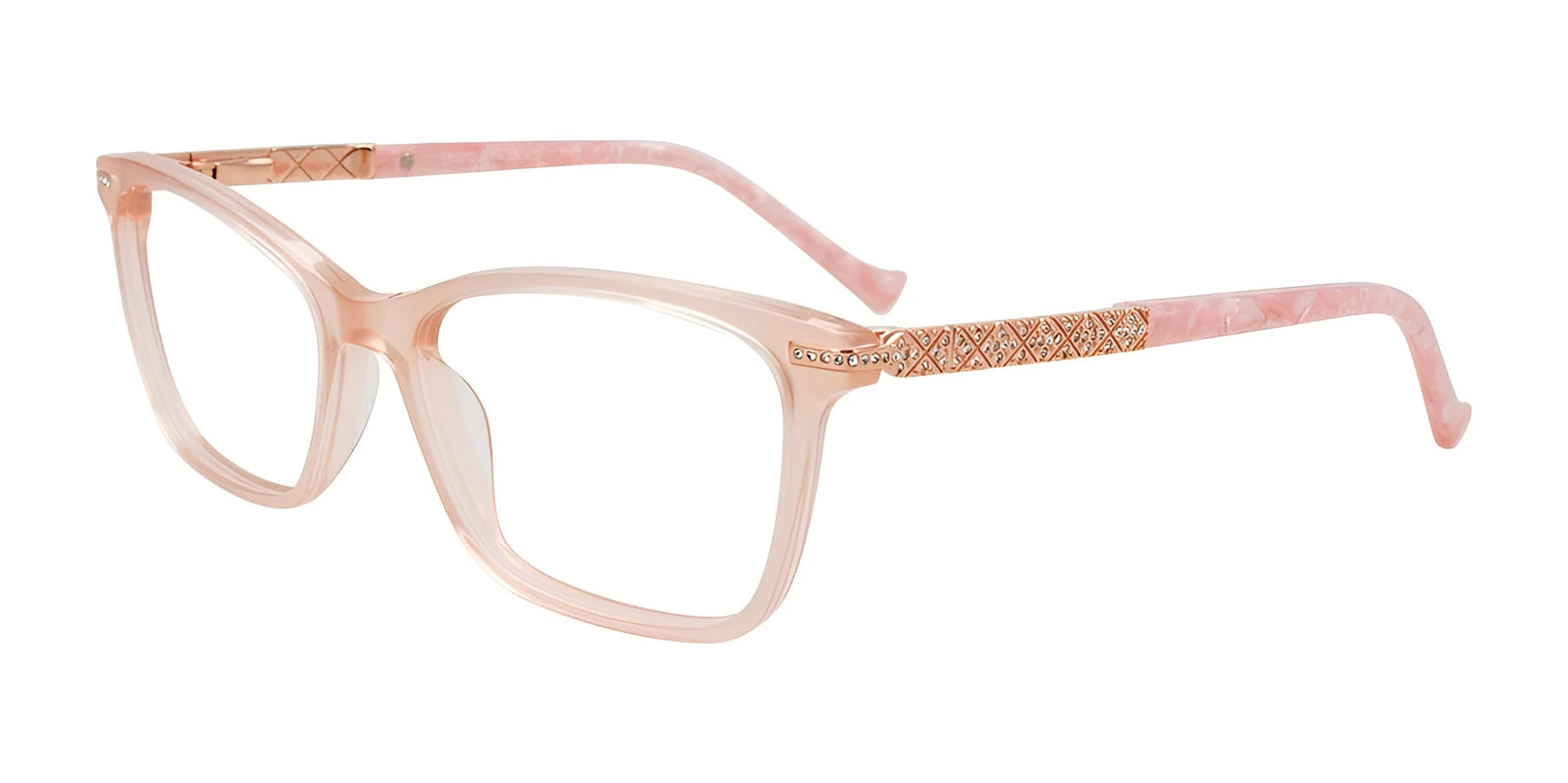 EasyClip EC723 Eyeglasses Peach Transparent