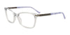 EasyClip EC723 Eyeglasses with Clip-on Sunglasses | Size 53 / Grey Transparent