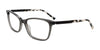 EasyClip EC723 Eyeglasses with Clip-on Sunglasses | Size 53 / Black Transparent