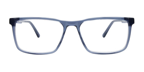EasyClip EC727 Eyeglasses / Size 55 / Transparent Blue & Indigo