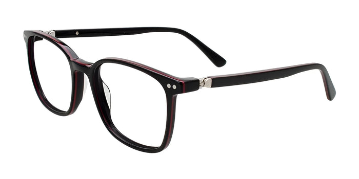 EasyClip EC733 Eyeglasses | Size 48 / Black & Red