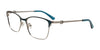 Easyclip EC752 Eyeglasses with Clip-on Sunglasses | Size 53 / Teal