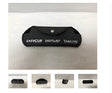 Black Easyclip snapping case for magnetic clip-on sunglasses, branded with the EASYCLIP logo. Designed for secure protection, this case features smaller images showcasing different angles.