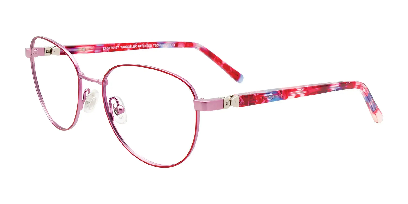 EasyTwist ET9000 Eyeglasses Satin Red & Light Pink