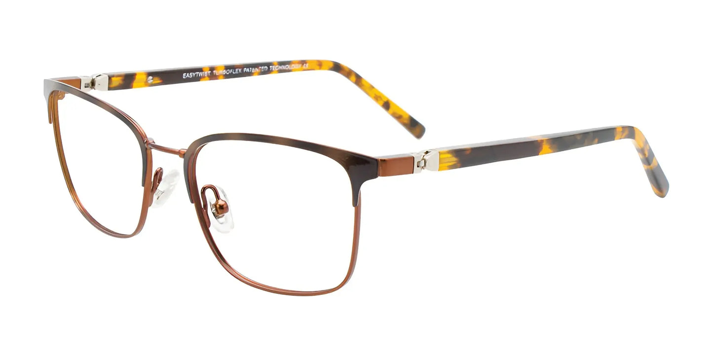 EasyTwist ET9001 Eyeglasses Satin Demi Brown & Brown