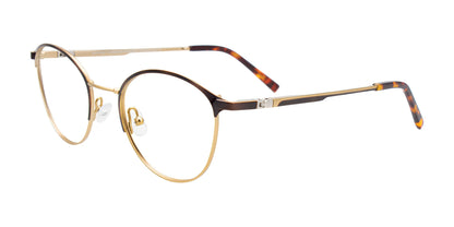 EasyTwist ET9004 Eyeglasses Shiny Demi Amber & Shiny Gold