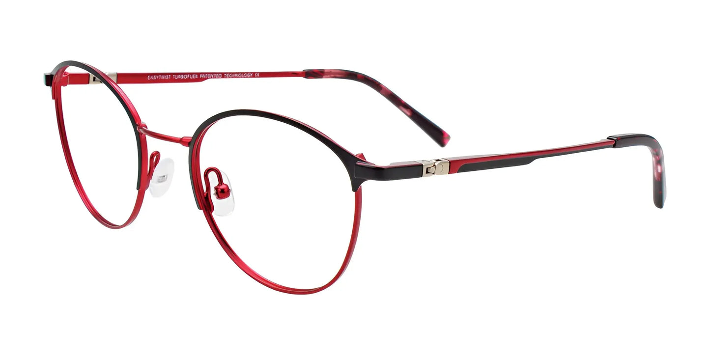 EasyTwist ET9004 Eyeglasses Matt Black & Shiny Red