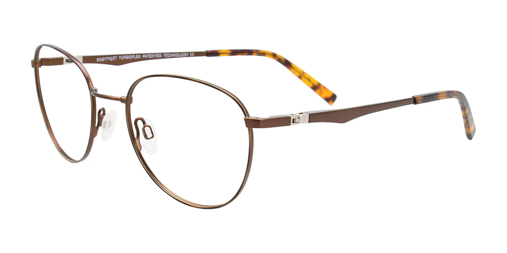 EasyTwist ET9005 Eyeglasses Satin Demi Amber & Brown / Matt Brown