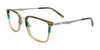 EasyTwist ET9006 Eyeglasses | Size 50 / Strip Oli & Grn & Lt Khaki/Stl