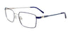 EasyTwist ET9007 Eyeglasses | Size 50 / Matt Dark Blue & Matt Silver