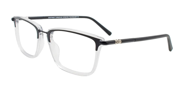 EasyTwist ET9010 Eyeglasses | Size 53 / Black & Crystal