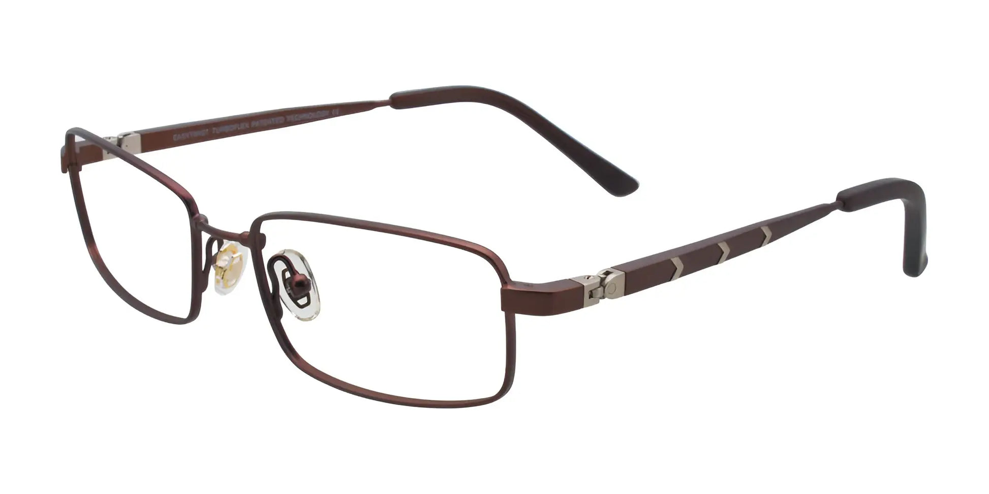 EasyTwist ET967 Eyeglasses Satin Chocolate & Silver