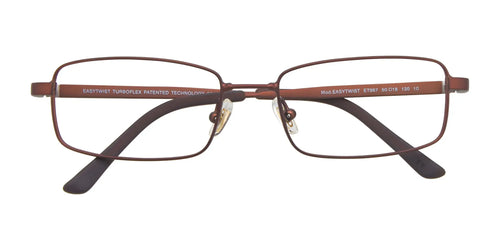 EasyTwist ET967 Eyeglasses / Size 50 / Satin Chocolate & Silver