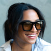 Electric Crasher L Sunglasses | Size 53 / Gloss Black / Amber