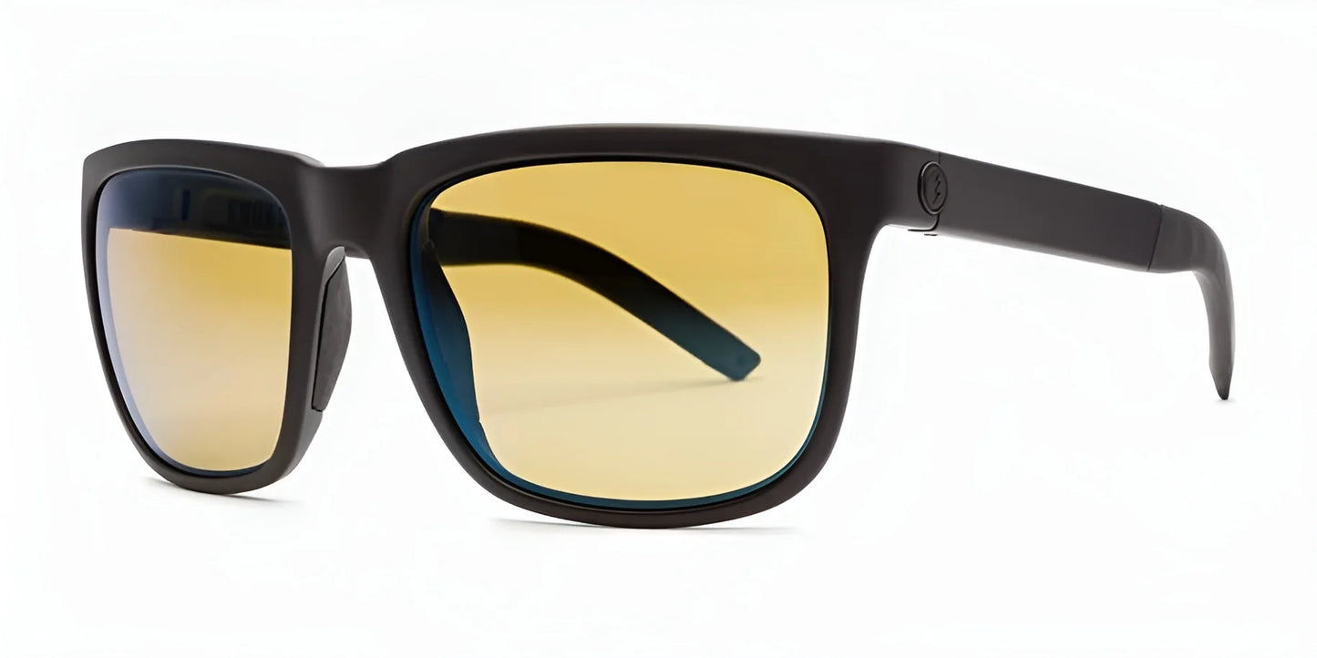 Electric Knoxville Sport XL Sunglasses Matte Black / Yellow Polarized Pro