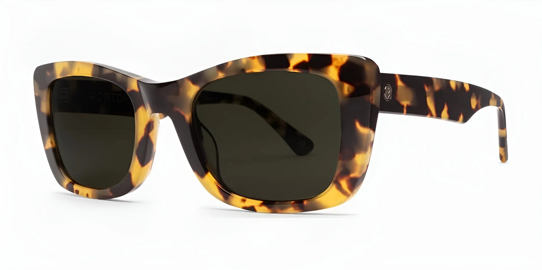 Electric Portofino Sunglasses Gloss Spotted Tort / Grey Polarized