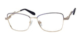 Elegante EL60 Eyeglasses Navy / Gold