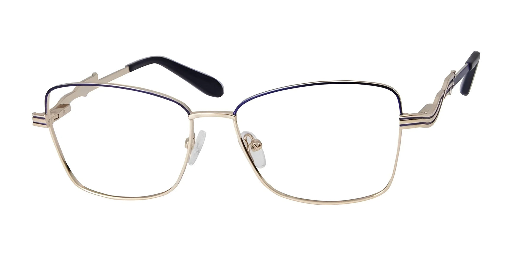 Elegante EL60 Eyeglasses Navy / Gold