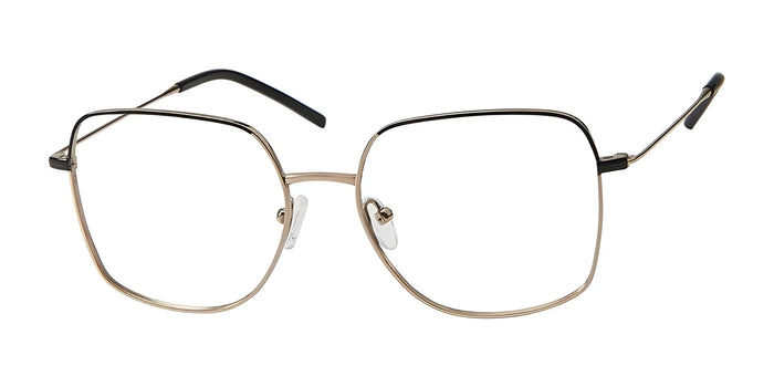 Elegante ELT121 Eyeglasses | Size 55 / Black / Gold