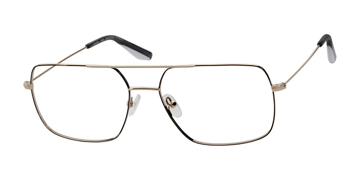 Elevate 23009 Eyeglasses | Size 57 / Black / Gold