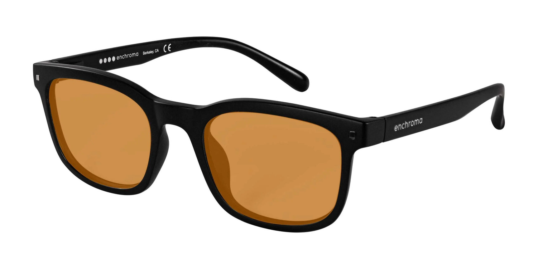 EnChroma Grayson LX Sunglasses Matte Black / LX4 Deep Chestnut