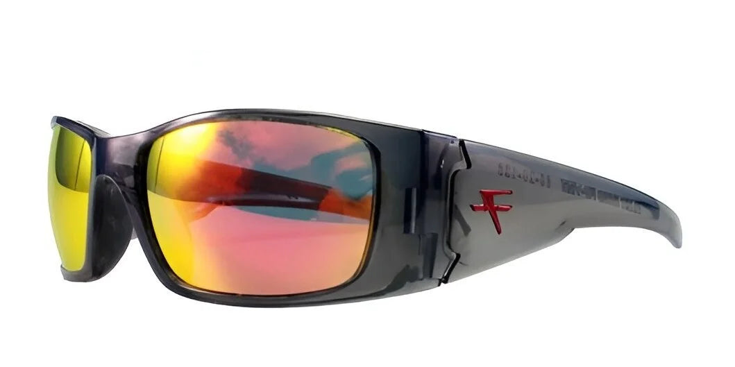 Fatheadz BLACK NITRO Sunglasses Trans Grey Volcanic Red