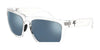 Fatheadz BULL RING Sunglasses | Size 56 / Crystal / Super Blue