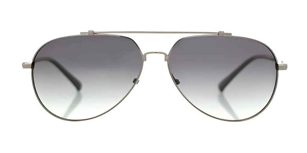 The Fatheadz BUMFUZZLE Sunglasses | Size 58 are iconic silver aviator shades featuring dark gradient polarized lenses, presented on a white background.