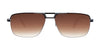 Fatheadz COLLATERAL Sunglasses | Size 60 / Black/Gunmetal / Gradient Brown, Non Polar