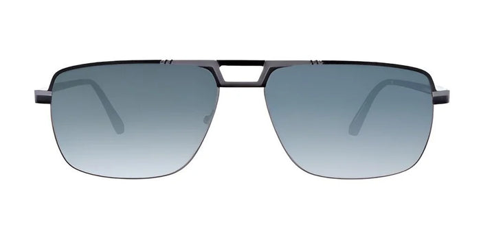Fatheadz COLLATERAL Sunglasses | Size 60 / Black / Gunmetal / Gradient Blue, Non Polar