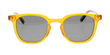 The Fatheadz FLIPSIDE Sunglasses feature a bold yellow frame and dark, polarized lenses that provide superior UV protection when viewed head-on.