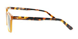 Side view of the Fatheadz FLIPSIDE tortoiseshell sunglasses, showcasing a transparent nose bridge and polarized lenses for optimal UV protection.