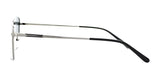 Side view of the Fatheadz GAZUMP Sunglasses, size 58, showcasing their metal-frame design with black ear tips and polarized lenses for UVA and UVB protection.