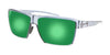 Fatheadz LIGHTS OUT Sunglasses | Size 62 / Crystal Grey / Green & Ri-Pel